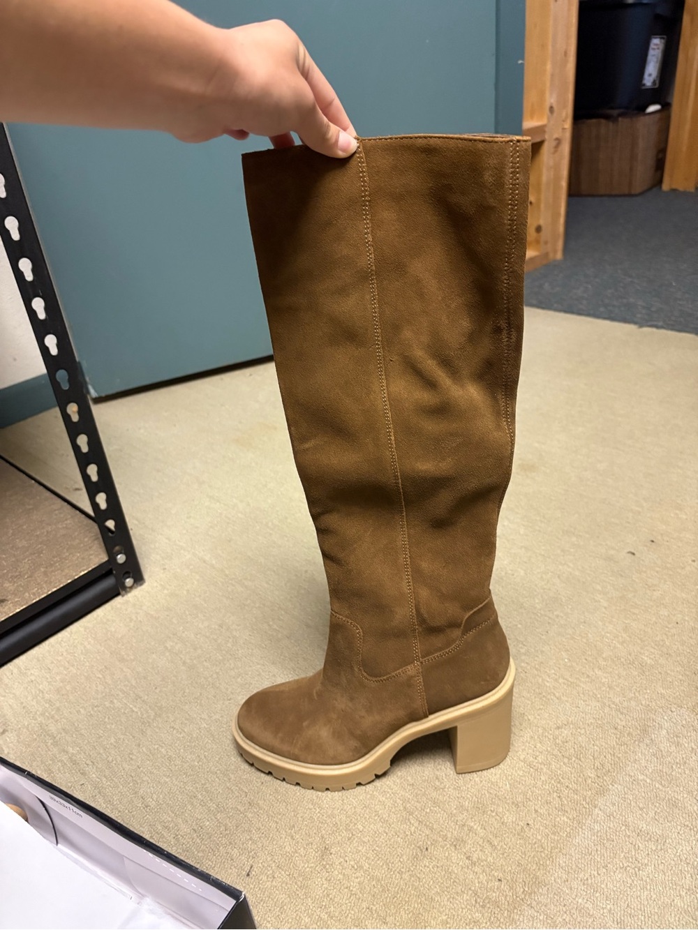 Dolce Vita Knee high Boot in Cognac Suede - Picture 2 of 6